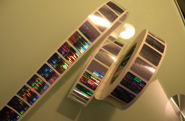 hologram sticker photo