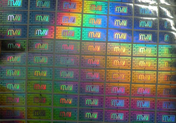 hologram sticker photo