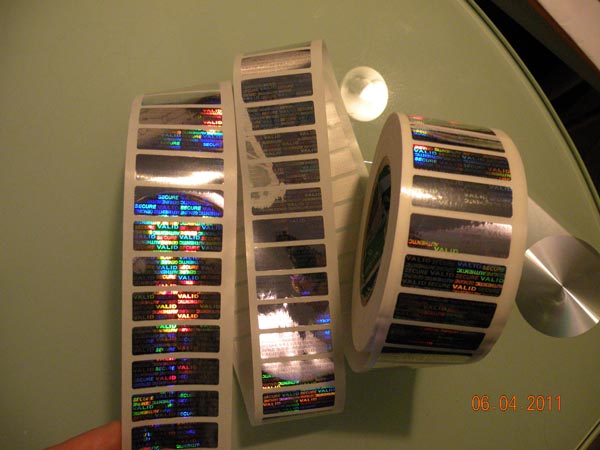 hologram sticker photo