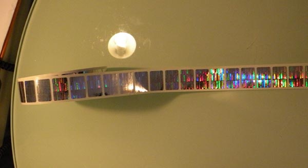 hologram sticker photo